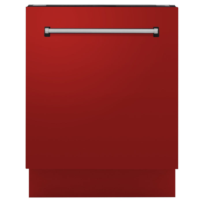 ZLINE 24" Dishwasher in Red Matt panel, Stainless Tub, DWV - RM - 24 - Farmhouse Kitchen and Bath