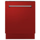 ZLINE 24" Dishwasher in Red Matt panel, Stainless Tub, DWV-RM-24