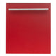ZLINE 24" Dishwasher in Red Matte, Stainless Steel Tub, DW-RM-H-24