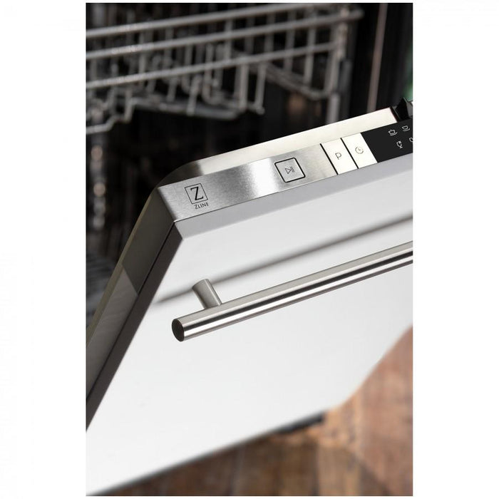 ZLINE 24" Dishwasher in White Matte, Stainless Steel Tub, DW - WM - H - 24 - Farmhouse Kitchen and Bath