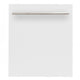ZLINE 24" Dishwasher in White Matte, Stainless Steel Tub, DW-WM-H-24