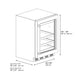 ZLINE 24 in. Touchstone 151 Can Beverage Fridge With Stainless Steel Glass Door RBSO - GS - 24 - Farmhouse Kitchen and Bath