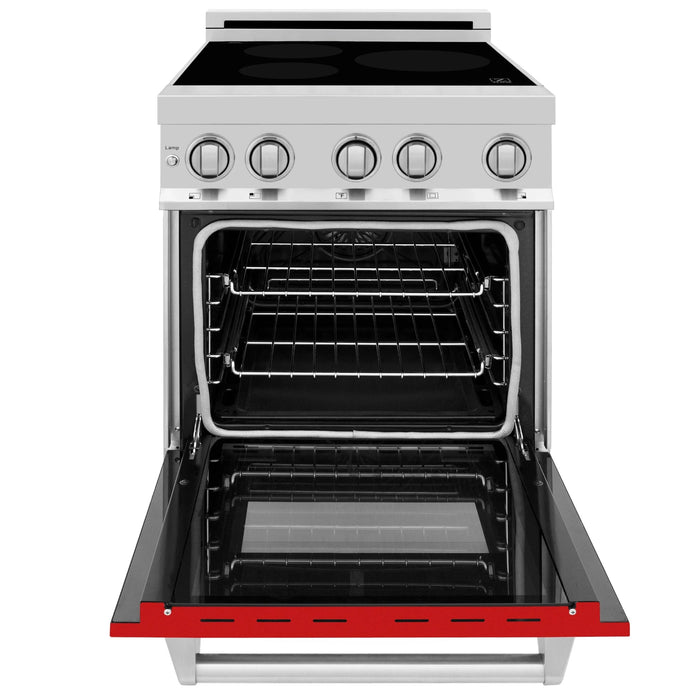 ZLINE 24" Induction Range with a 3 Element Stove and Electric Oven in Stainless Steel RAIND - RG - 24 - Farmhouse Kitchen and Bath