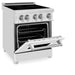 ZLINE 24" Induction Range with a 3 Element Stove and Electric Oven in White Matte RAIND - WM - 24 - Farmhouse Kitchen and Bath