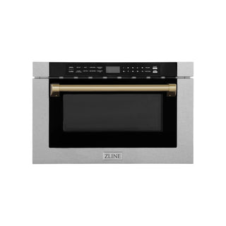 ZLINE 24" Microwave Drawer, Stainless Steel, Bronze MWDZ-1-SS-H-CB