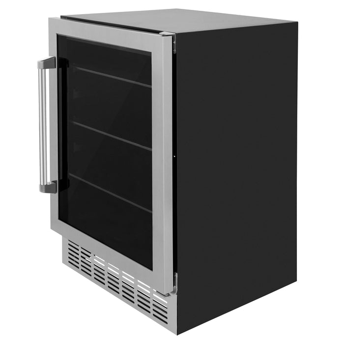 ZLINE 24" Monument 154 Can Beverage Fridge in Stainless Steel RBV - US - 24 - Farmhouse Kitchen and Bath