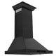 ZLINE 24" Wall Mount Range Hood In Black Stainless Steel With Crown Molding, BSKBNCRN-24