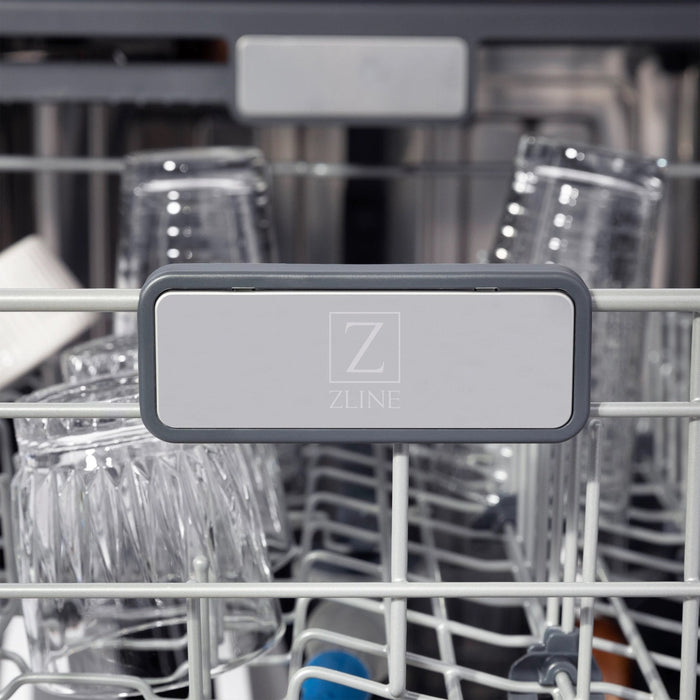 ZLINE 24"Autograph Dishwasher, Stainless, Accent Handle, DWMTZ - 304 - 24 - G - Farmhouse Kitchen and Bath