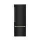 ZLINE 30" Autograph 16.1 cu. ft. 2-Door Bottom Freezer Fridge Water/Ice Dispenser Black Stainless Steel Champagne Bronze Accents RBIVZ-BS-30-CB