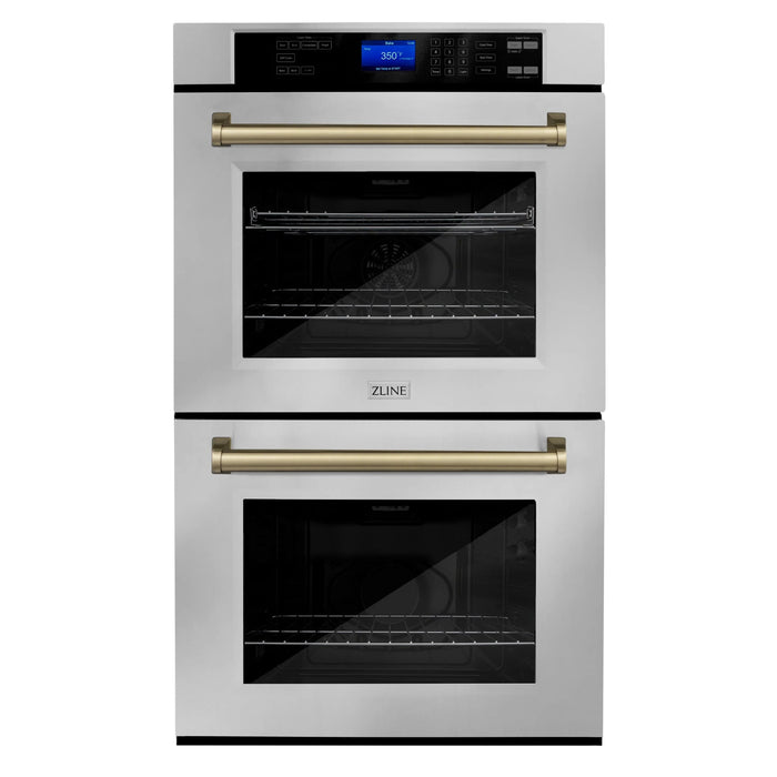 ZLINE 30" Autograph Edition Double Wall Oven with Self Clean and True Convection in Stainless Steel AWDZ - 30 - CB - Farmhouse Kitchen and Bath