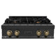 ZLINE 30" Autograph Edition Rangetop, Gold Accents, RTBZ-30-CB