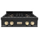 ZLINE 30" Autograph Edition Rangetop, Gold Accents, RTBZ-30-G