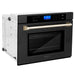 ZLINE 30" Autograph Edition Single Wall Oven with Self Clean and True Convection in Black Stainless Steel Gold Accent AWSZ - 30 - BS - G - Farmhouse Kitchen and Bath