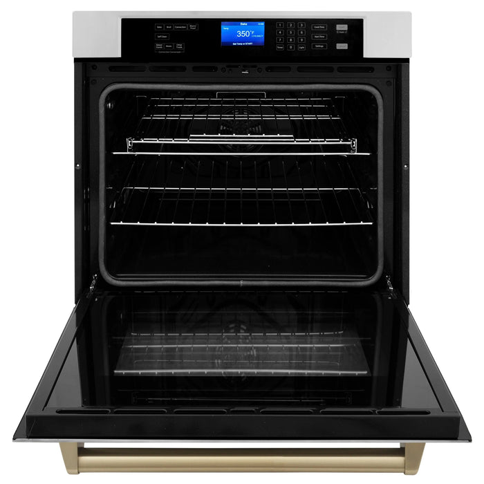 ZLINE 30" Autograph Edition Single Wall Oven with Self Clean and True Convection in Stainless Steel AWSZ - 30 - CB - Farmhouse Kitchen and Bath