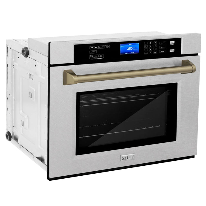 ZLINE 30" Autograph Edition Single Wall Oven with Self Clean and True Convection Stainless Steel AWSSZ - 30 - G - Farmhouse Kitchen and Bath