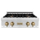 ZLINE 30" Autograph Rangetop, DuraSnow, Bronze Accents, RTSZ-30-CB