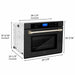 ZLINE 30" Autograph Single Wall Oven with Self Clean and True Convection in Black Stainless Steel Champagne Bronze AWSZ - 30 - BS - CB - Farmhouse Kitchen and Bath