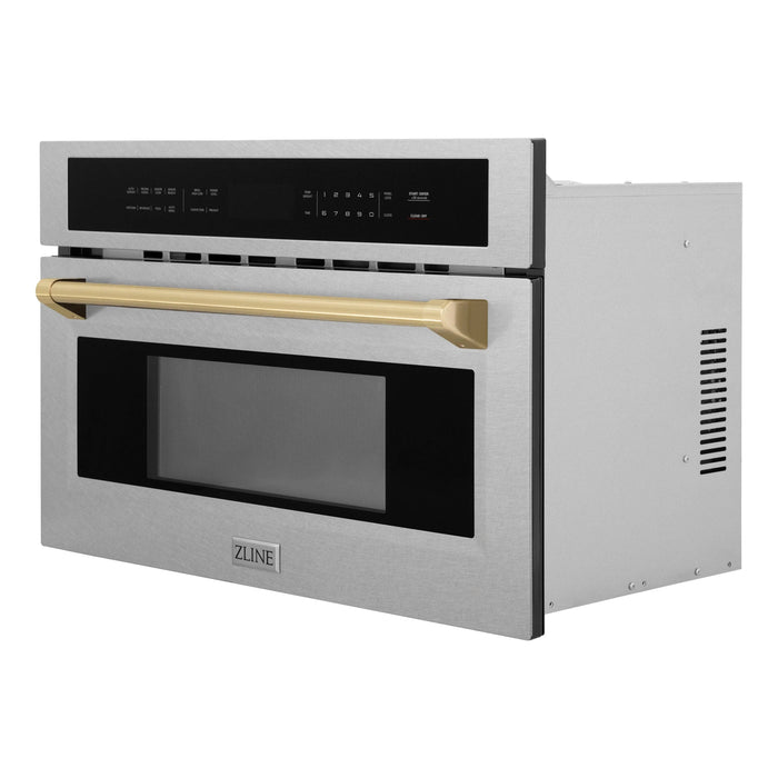 ZLINE 30” Convection Microwave, Stainless Steel, Bronze MWOZ - 30 - SS - CB - Farmhouse Kitchen and Bath