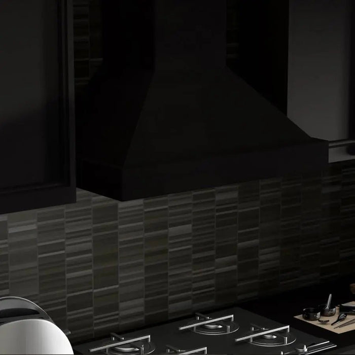 ZLINE 30" Designer Series Wooden Wall Range Hood in Black, KBCC - 30 - Farmhouse Kitchen and Bath