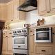 ZLINE 30" Designer Series Wooden Wall Range Hood in Black, KBCC-30