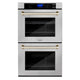 ZLINE 30" Double Wall Oven, DuraSnow Finish, Self Cleaning, AWDSZ-30-G