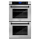 ZLINE 30" Double Wall Oven, DuraSnow Finish, Self Cleaning AWDSZ-30-MB