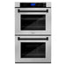 ZLINE 30" Double Wall Oven, DuraSnow Finish, Self Cleaning, AWDSZ - 30 - MB - Farmhouse Kitchen and Bath