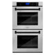 ZLINE 30" Double Wall Oven, DuraSnow Finish, Self Cleaning, AWDSZ-30-MB