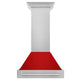 ZLINE 30" DuraSnow® Stainless Steel Range Hood with Color Shell Options 8654SNX-RM-30