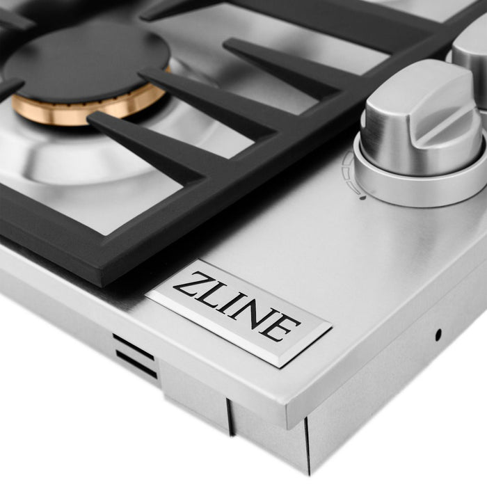 ZLINE 30" Gas Cooktop with 4 Gas Brass Burners RC - BR - 30 - Farmhouse Kitchen and Bath