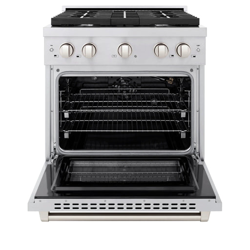 ZLINE 30 in. 4.2 cu. ft. 4 Burner Gas Range with Convection Gas Oven in Stainless Steel, SGR30 - Farmhouse Kitchen and Bath