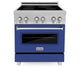 ZLINE 30" Induction Range in DuraSnow with a 4 Element Stove and Electric Oven RAINDS-BM-30