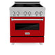 ZLINE 30" Induction Range in DuraSnow with a 4 Element Stove and Electric Oven RAINDS-RG-30