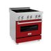 ZLINE 30" Induction Range in DuraSnow with a 4 Element Stove and Electric Oven RAINDS - RG - 30 - Farmhouse Kitchen and Bath