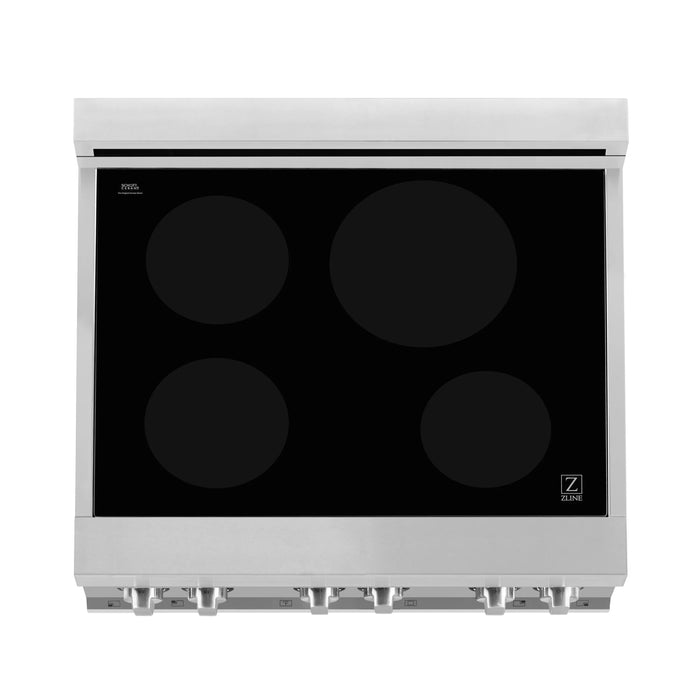 ZLINE 30" Induction Range with a 4 Element Stove and Electric Oven in Stainless Steel RAIND - 30 - Farmhouse Kitchen and Bath