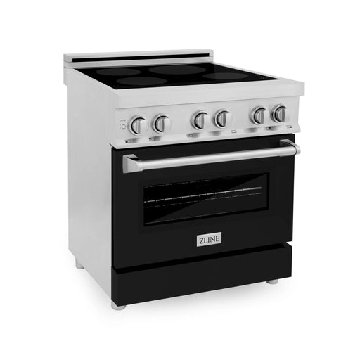 ZLINE 30" Induction Range with a 4 Element Stove and Electric Oven in Stainless Steel RAIND - BLM - 30 - Farmhouse Kitchen and Bath