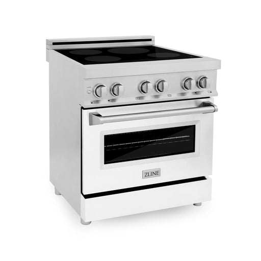 ZLINE 30" Induction Range with a 4 Element Stove and Electric Oven in Stainless Steel RAIND - WM - 30 - Farmhouse Kitchen and Bath