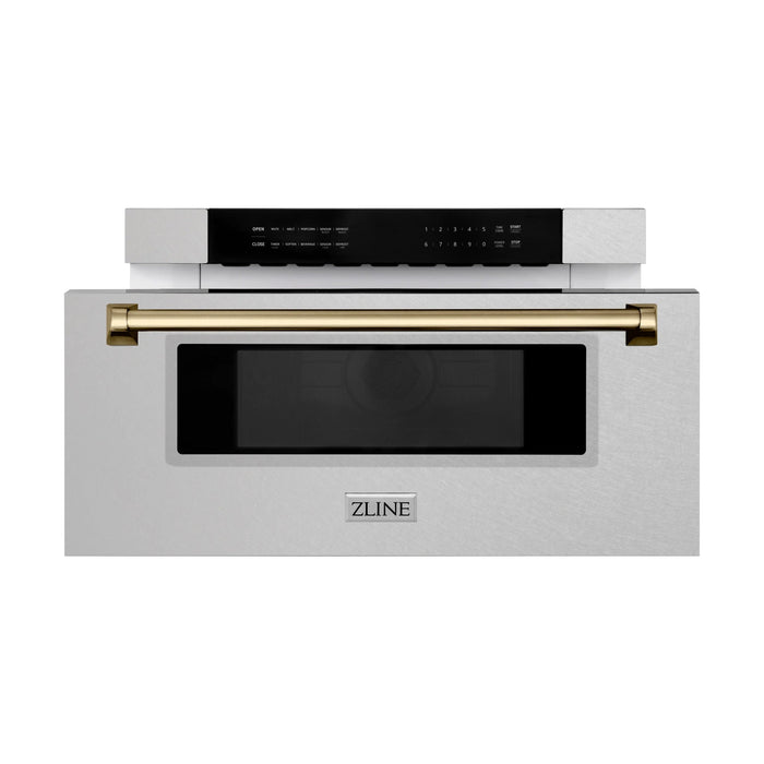 ZLINE 30" Microwave Drawer, Stainless Steel, Bronze MWDZ - 30 - SS - CB - Farmhouse Kitchen and Bath