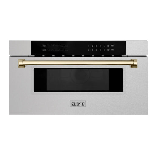 ZLINE 30" Microwave Drawer, Stainless Steel, Gold MWDZ - 30 - SS - G - Farmhouse Kitchen and Bath