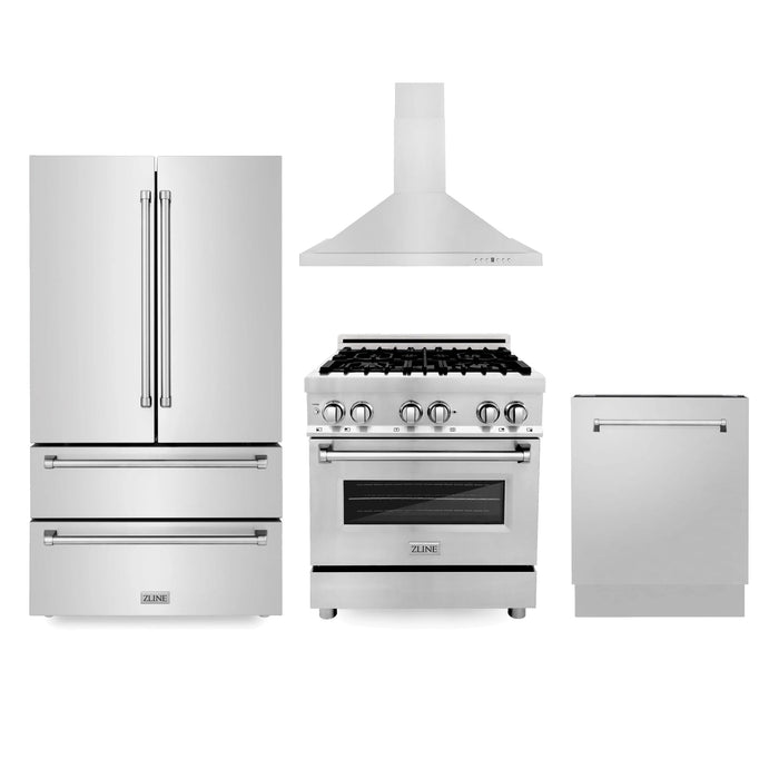 ZLINE 30 " Package Refrigerator, Range,Range Hood , Dishwasher, 4KPR - RARH30 - DWV - Farmhouse Kitchen and Bath