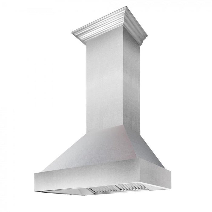 ZLINE 30" Snow Finish Stainless Range Hood with Snow Finish Shell, 8654SN - 30 - Farmhouse Kitchen and Bath