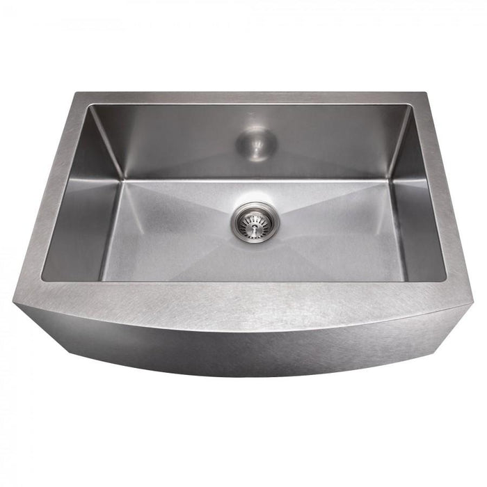 ZLINE 30" Undermount Single Bowl Apron Sink Stainless Steel, SAS - 30S - Farmhouse Kitchen and Bath