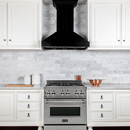 ZLINE 30" Wooden Wall Range Hood in Black - KPCC - 30 - Farmhouse Kitchen and Bath