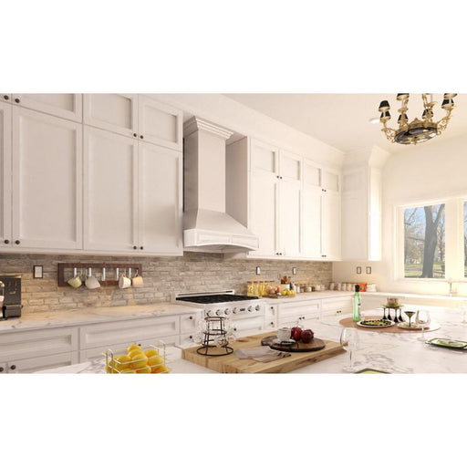 ZLINE 30" Wooden Wall Range Hood with Crown Molding, 321TT - 30 - Farmhouse Kitchen and Bath
