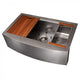 ZLINE 33" Undermount Single Bowl Ledge Sink Stainless Steel, SLSAP-33S