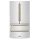 ZLINE 36" Autograph 22.5 cu. ft French Door Refrigerator with Ice Maker in Fingerprint Resistant Stainless Steel RFMZ-36-CB