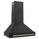 ZLINE 36" Autograph Black Stainless Wall Range Hood, BS655Z-36-G