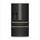 ZLINE 36" Autograph French Door Refrigerator with Water and Ice Dispenser in  Black Stainless Steel RFMZ-W-36-BS-G