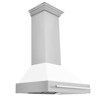 ZLINE 36" Autograph Stainless White Wall Range Hood 8654STX-WM-36