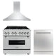 ZLINE 36" Bundled Stainless DualRange RangeHood Dishwasher 3KP-RARH36-DW